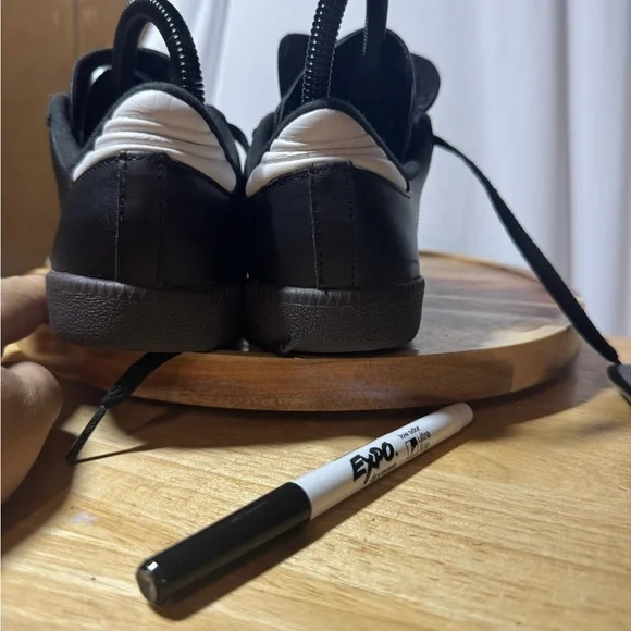 Adidas Samba Boys Classic Sneakers Lace-up Black&White Size  3 - Picture 2 of 8